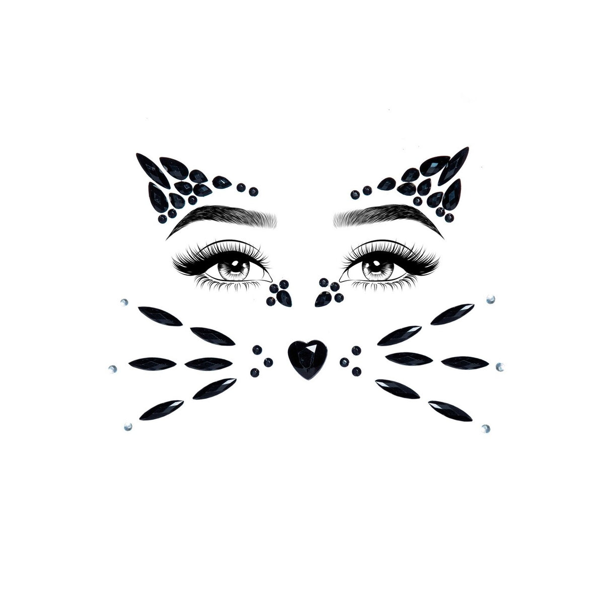 Op deze afbeelding zie je een Accessoires, van het merk Leg Avenue. Animal Face Jewels Sticker