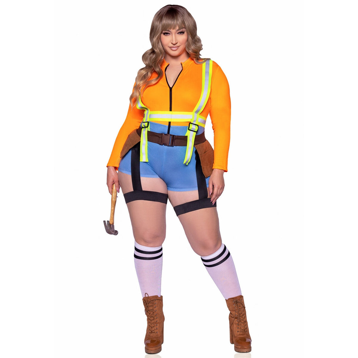 Op deze afbeelding zie je een Kostuums, van het merk Leg Avenue. Perfect Build Bouwvakker Plus Size Vrouw Kostuum