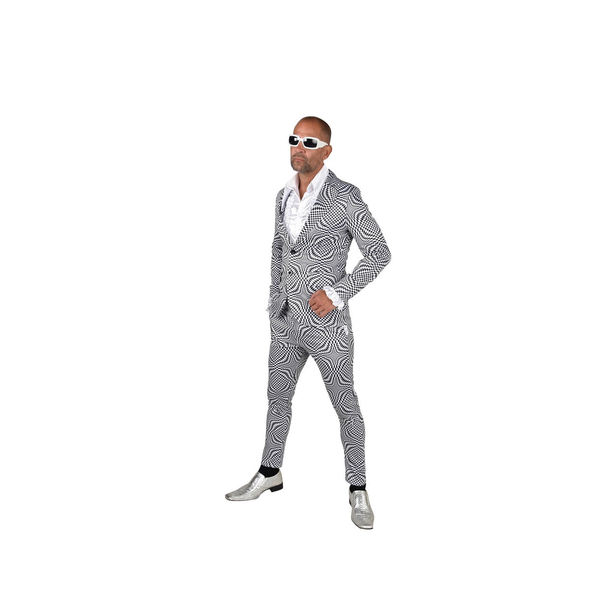 Op deze afbeelding zie je een Kostuums, van het merk Magic By Freddy's. Dizzy Disco Dans Man Kostuum