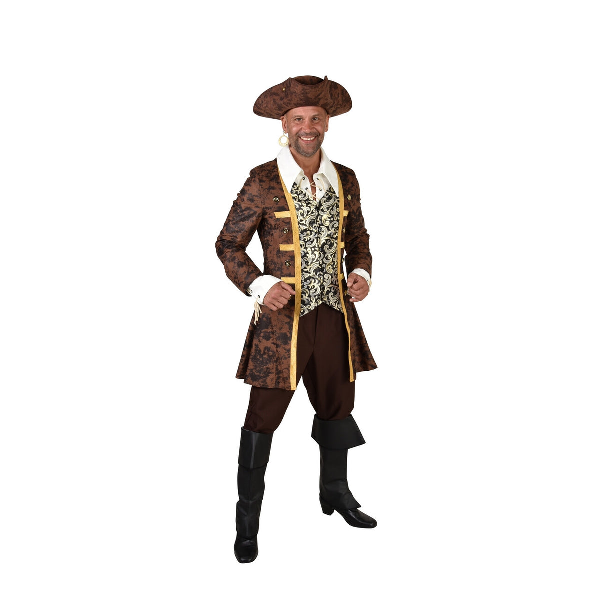 Op deze afbeelding zie je een Kostuums, van het merk Magic By Freddy's. Stoere Piraat Zeldenbang Man Kostuum