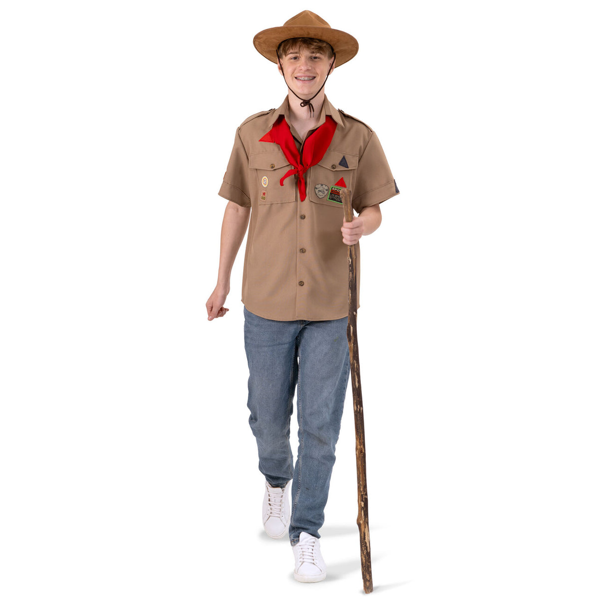 Op deze afbeelding zie je een Kostuums, van het merk Magic By Freddy's. Padvinder Ed Explorer Man