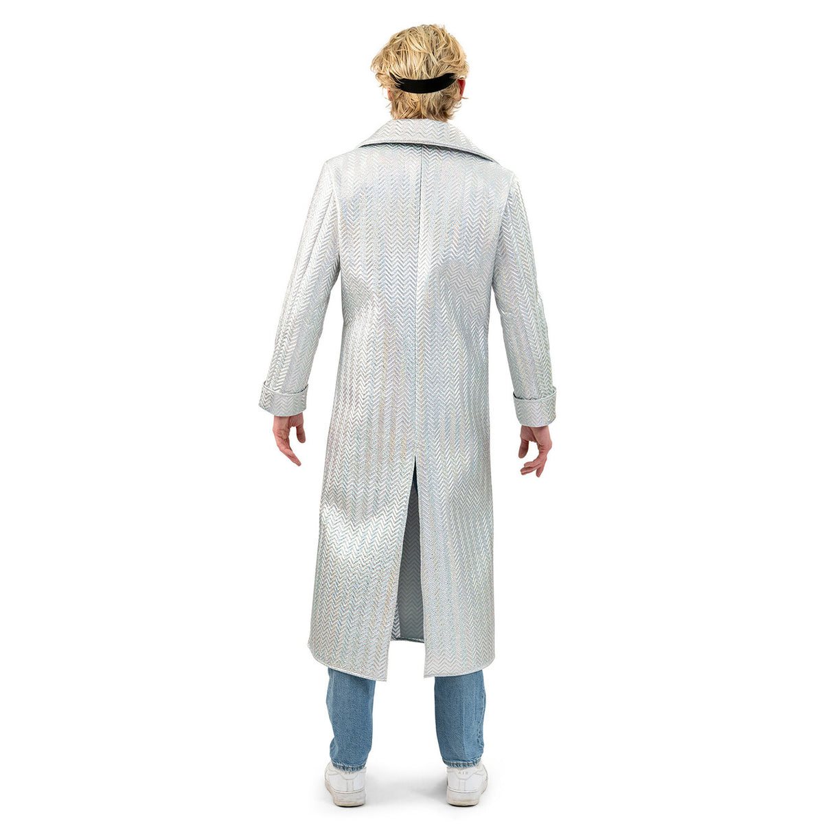 Op deze afbeelding zie je een Kostuums, van het merk Magic By Freddy's. Zilveren Burning Man Jas