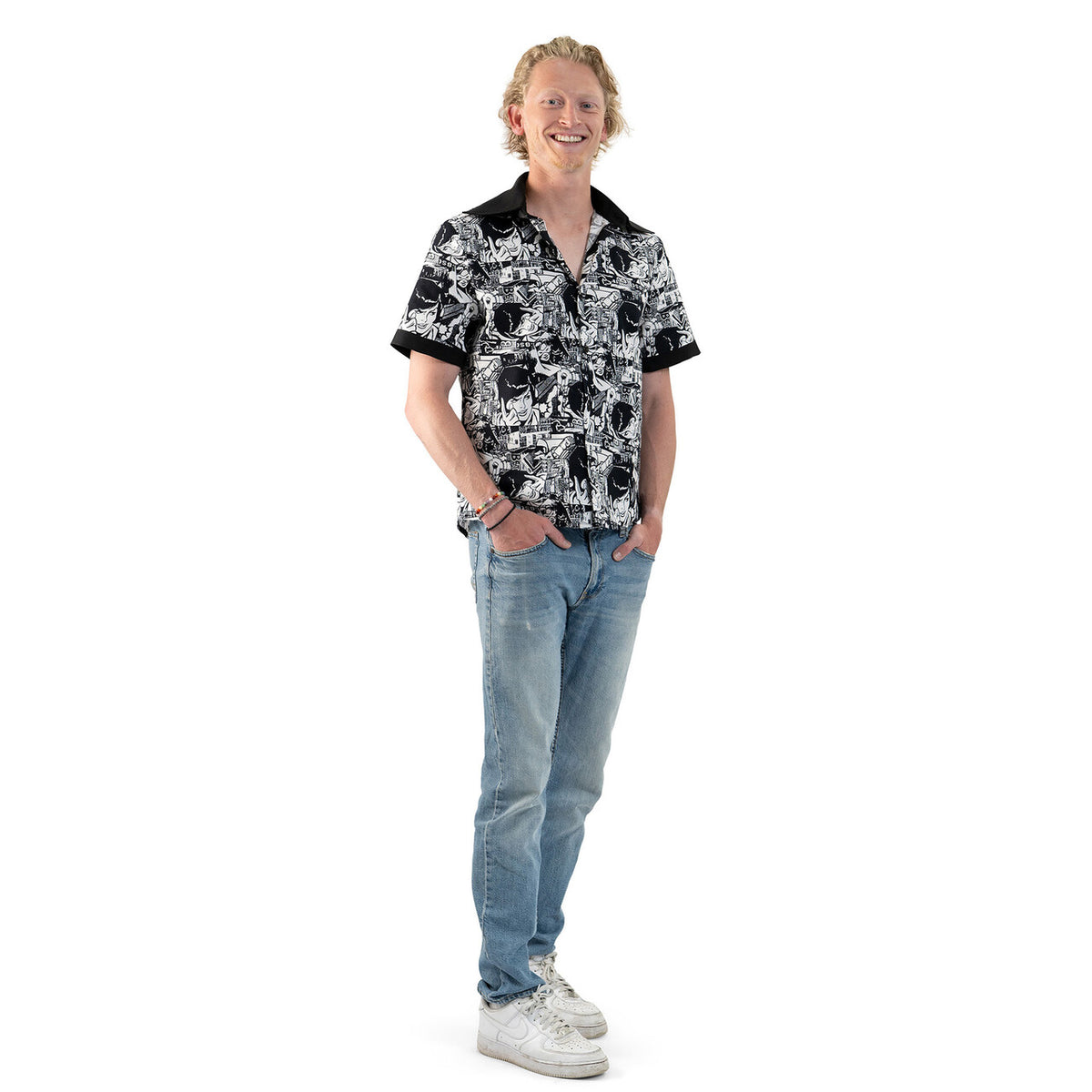 Op deze afbeelding zie je een Kostuums, van het merk Magic By Freddy's. Rock N Roll Action Shirt Man
