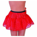 Tutu Courte Jupon Dentelle Fleurs Rouge