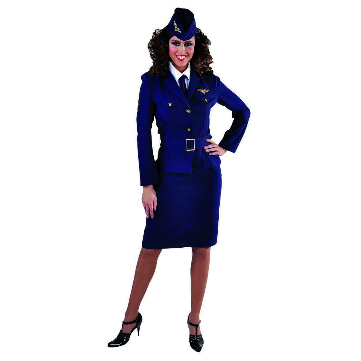 Op deze afbeelding zie je een Kostuums, van het merk Magic By Freddy's. Raf Jaren 40 Luchtmacht Piloot Vrouw Kostuum
