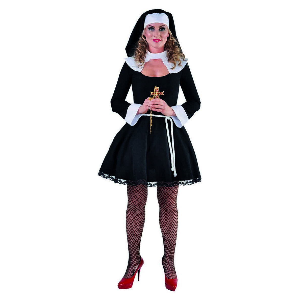 Op deze afbeelding zie je een Kostuums, van het merk Magic By Freddy's. Bidden Met De Ogen Open Non Vrouw Kostuum