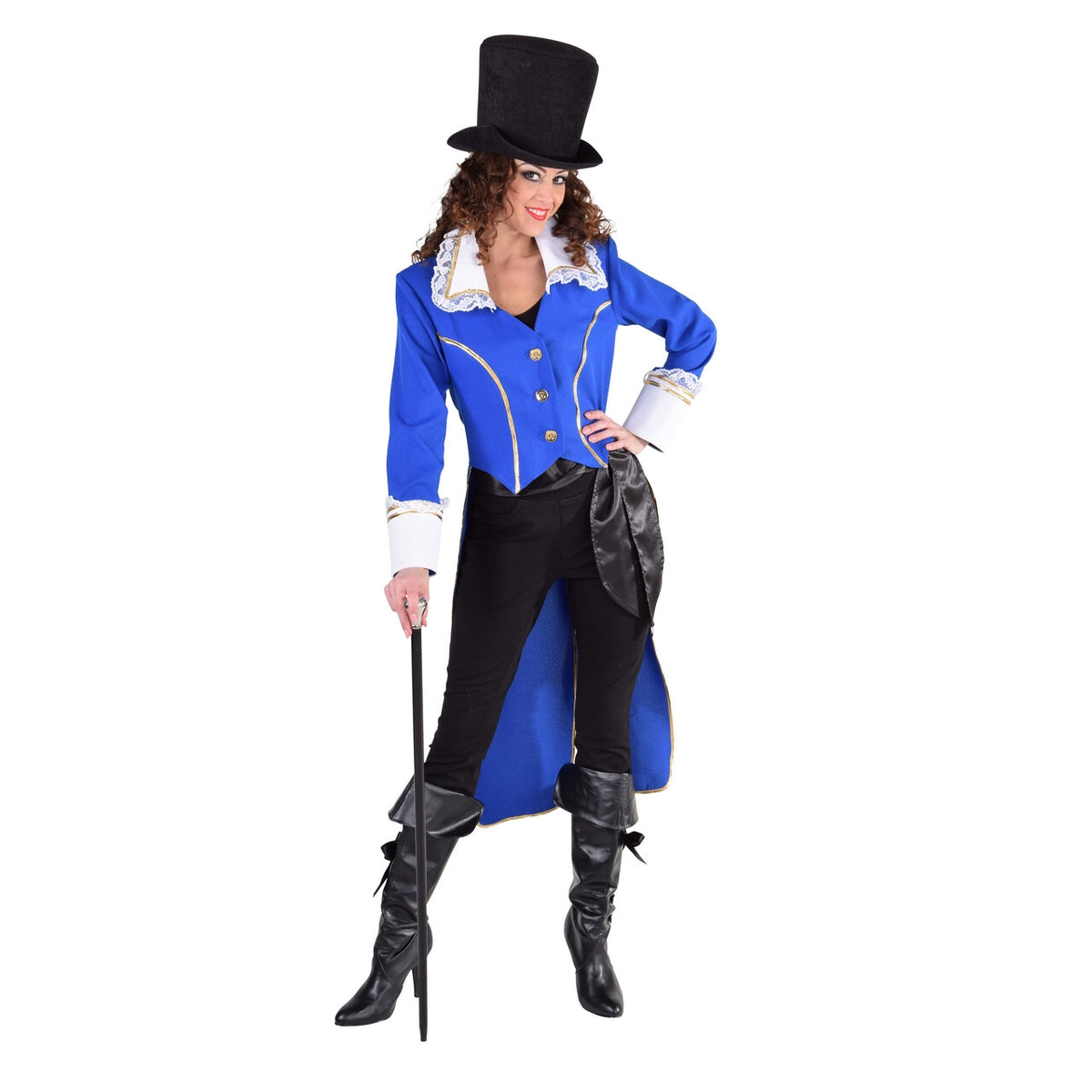 Op deze afbeelding zie je een Kostuums, van het merk Magic By Freddy's. Mantel Admiraal Nelson Zware Zeeslag Blauw Vrouw