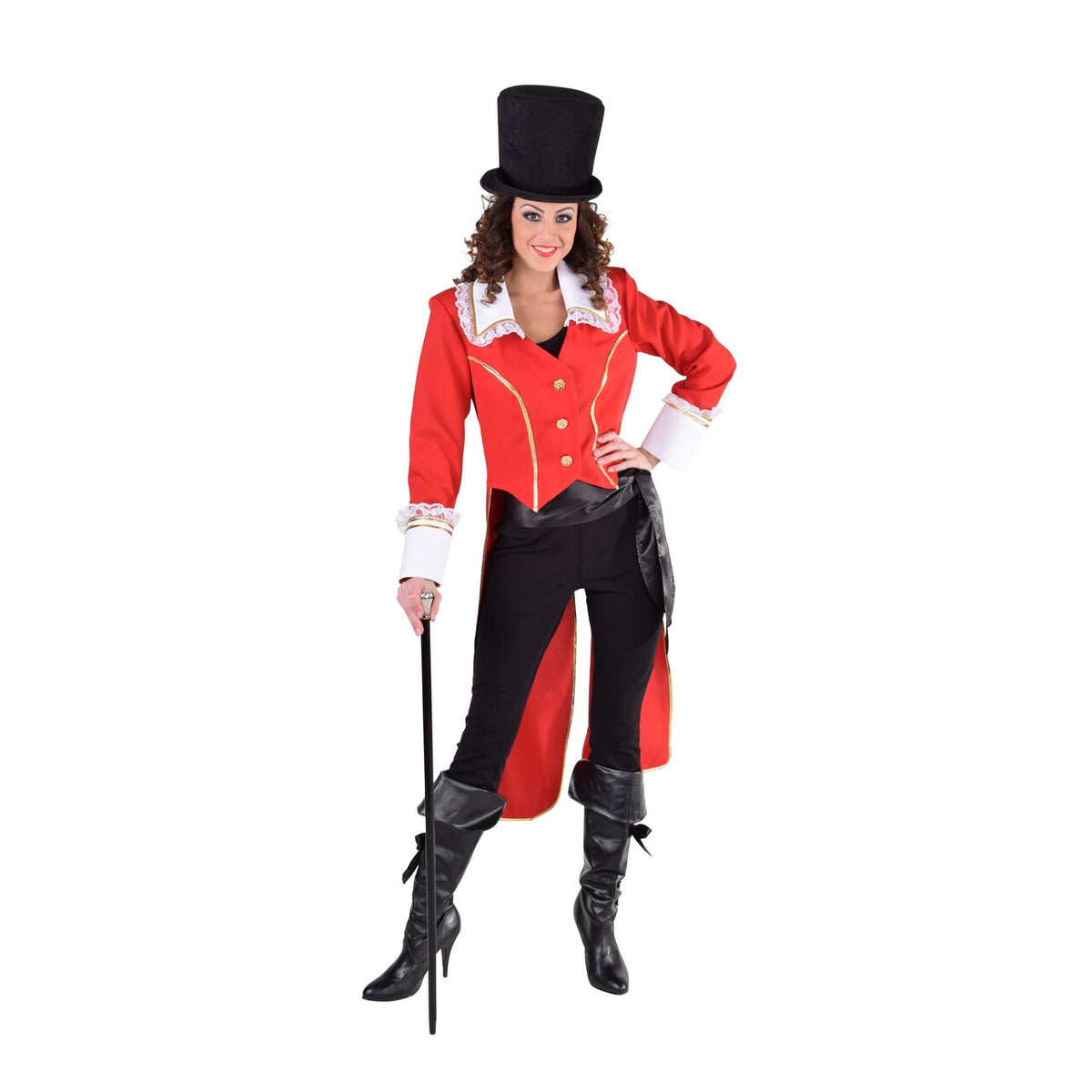 Op deze afbeelding zie je een Kostuums, van het merk Magic By Freddy's. Mantel Admiraal Nelson Zware Zeeslag Rood Vrouw