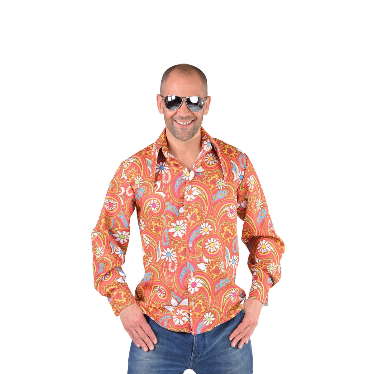 Op deze afbeelding zie je een Kostuums, van het merk Magic By Freddy's. Jaren 60 Paisley Hemd Man