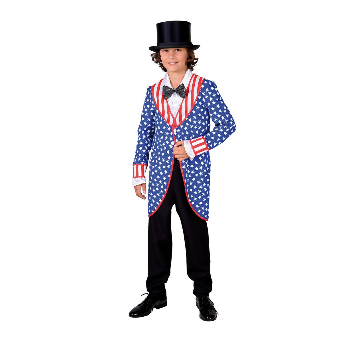 Op deze afbeelding zie je een Kostuums, van het merk Magic By Freddy's. Slipjas Stars And Stripes Amerikaanse Verkiezingen Jongen