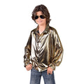 Chemise En Film Doré Pailleté