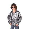 Chemise En Tissu Argenté à Paillettes