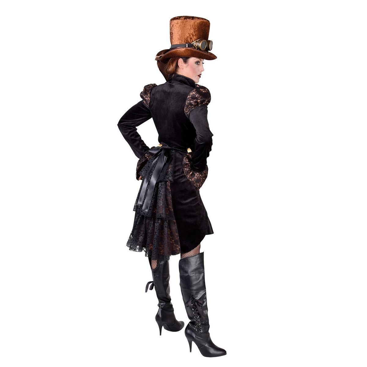 Op deze afbeelding zie je een Kostuums, van het merk Magic By Freddy's. Steampunk Jas Versierd Met Kant Vrouw Kostuum