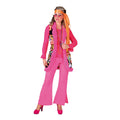 Gilet Long Hippie Fourrure Rose