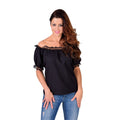 Blouse Séduisante épaules Dénudées Noire
