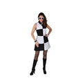 Robe Mod Années 60 Drapeau à Damier Costume