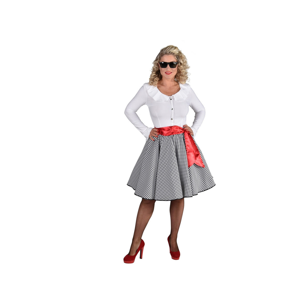Op deze afbeelding zie je een Kostuums, van het merk Magic By Freddy's. Rock And Roll Rok Audrey Vrouw