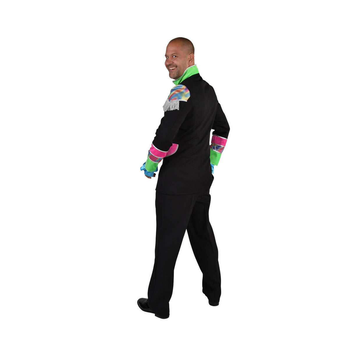 Op deze afbeelding zie je een Kostuums, van het merk Magic By Freddy's. Jas Feest Officier Regenboog Man