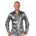 Chemise Dj à Motif Disque Argenté