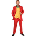 Super-Vilain élégant Rouge Costume