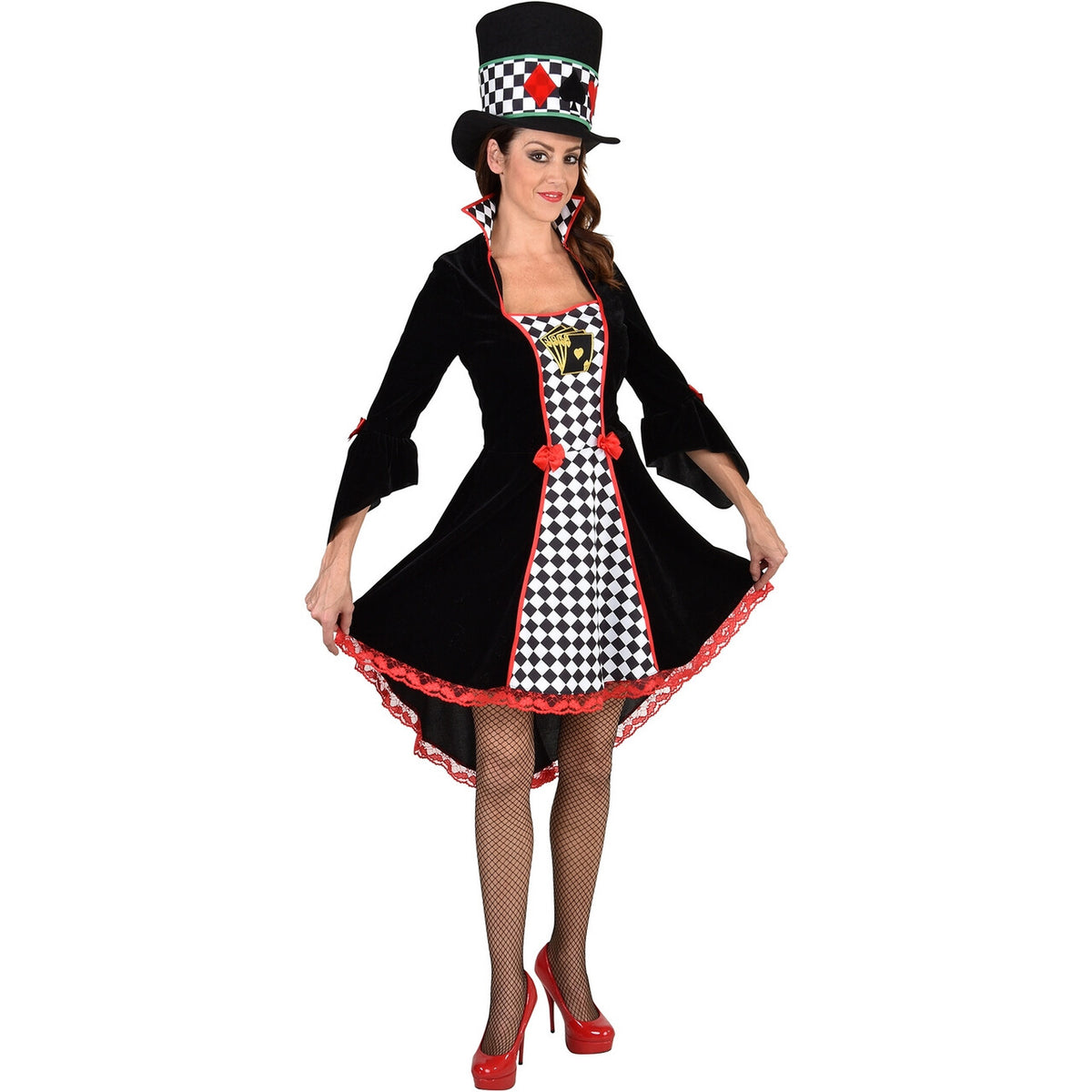 Op deze afbeelding zie je een Kostuums, van het merk Magic By Freddy's. Pokerface In The Place Jas Vrouw Kostuum