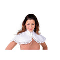 Col Amovible En Dentelle Et Satin Blanc Chanteur De Noël