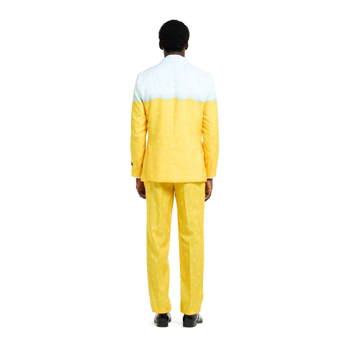 Op deze afbeelding zie je een Kostuums, van het merk Suitmeister. Premium Beer Yellow Man Kostuum