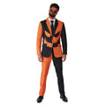 Costume Jack-O Pinstripe Noir Orange Costume Homme