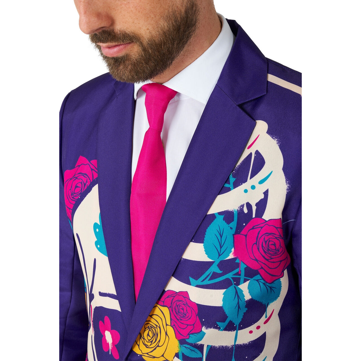Op deze afbeelding zie je een Kostuums, van het merk Suitmeister. Sugar Skull Colourplay Man Kostuum