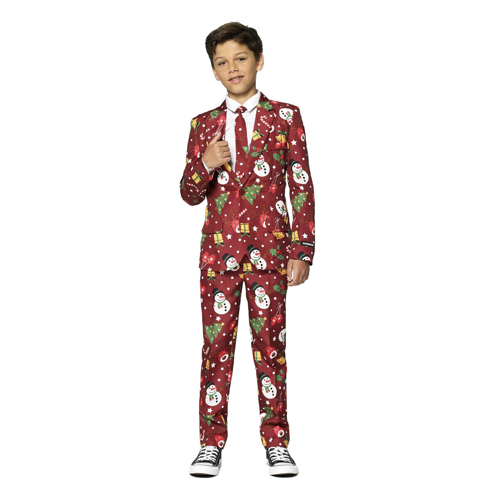 Op deze afbeelding zie je een Kostuums, van het merk Suitmeister. Rood Fonkelend Kerstmis Symbolen Jongen Kostuum