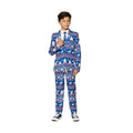 Ensemble De Noël Nordique Bleu Renne Costume