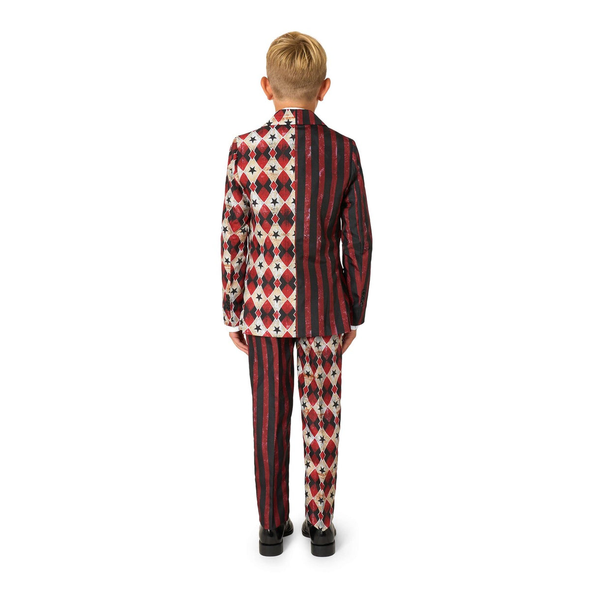Op deze afbeelding zie je een Kostuums, van het merk Opposuits. Boys Scary Clown Red Jongen Kostuum