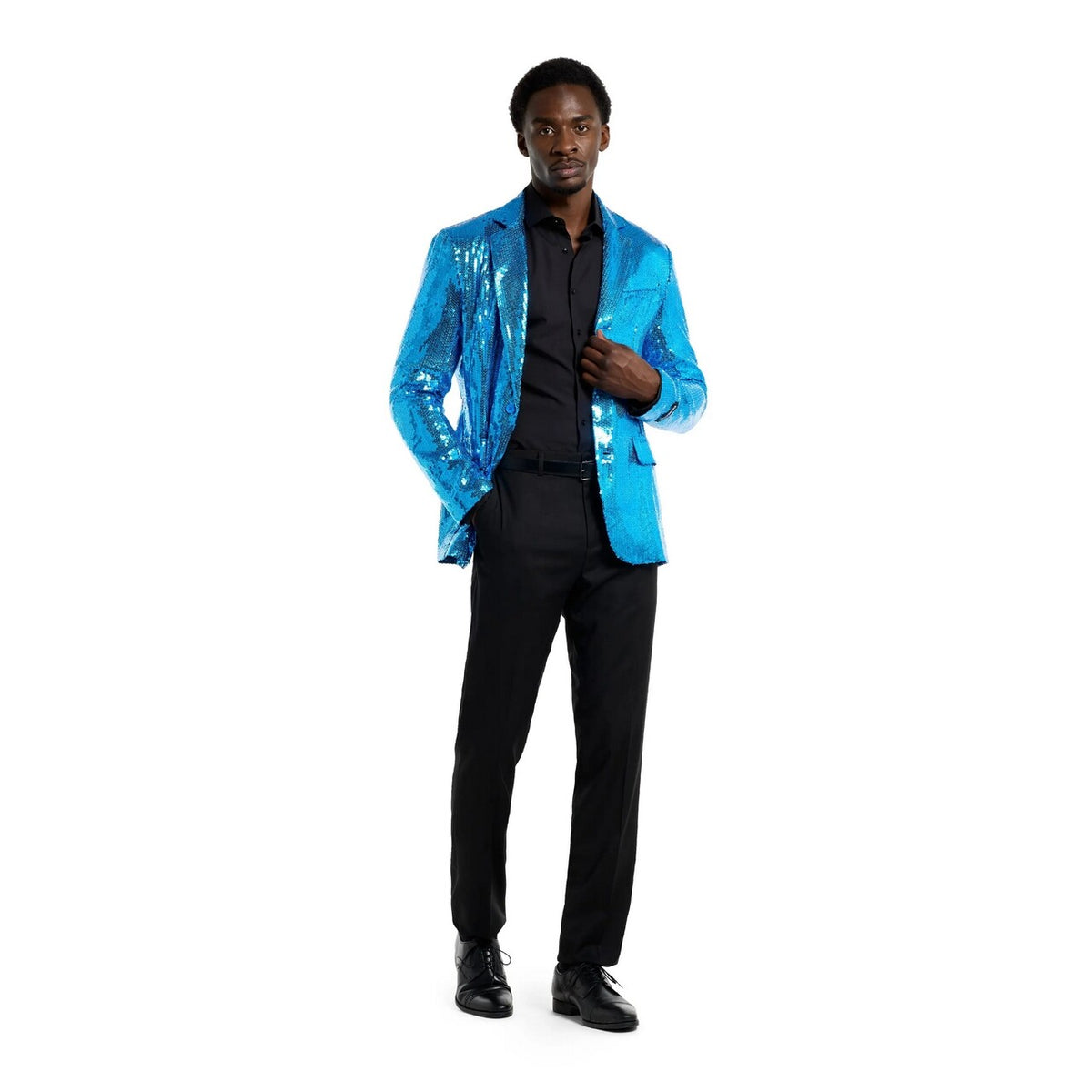 Op deze afbeelding zie je een Kostuums, van het merk Opposuits. Sequins Blue Blazer Man