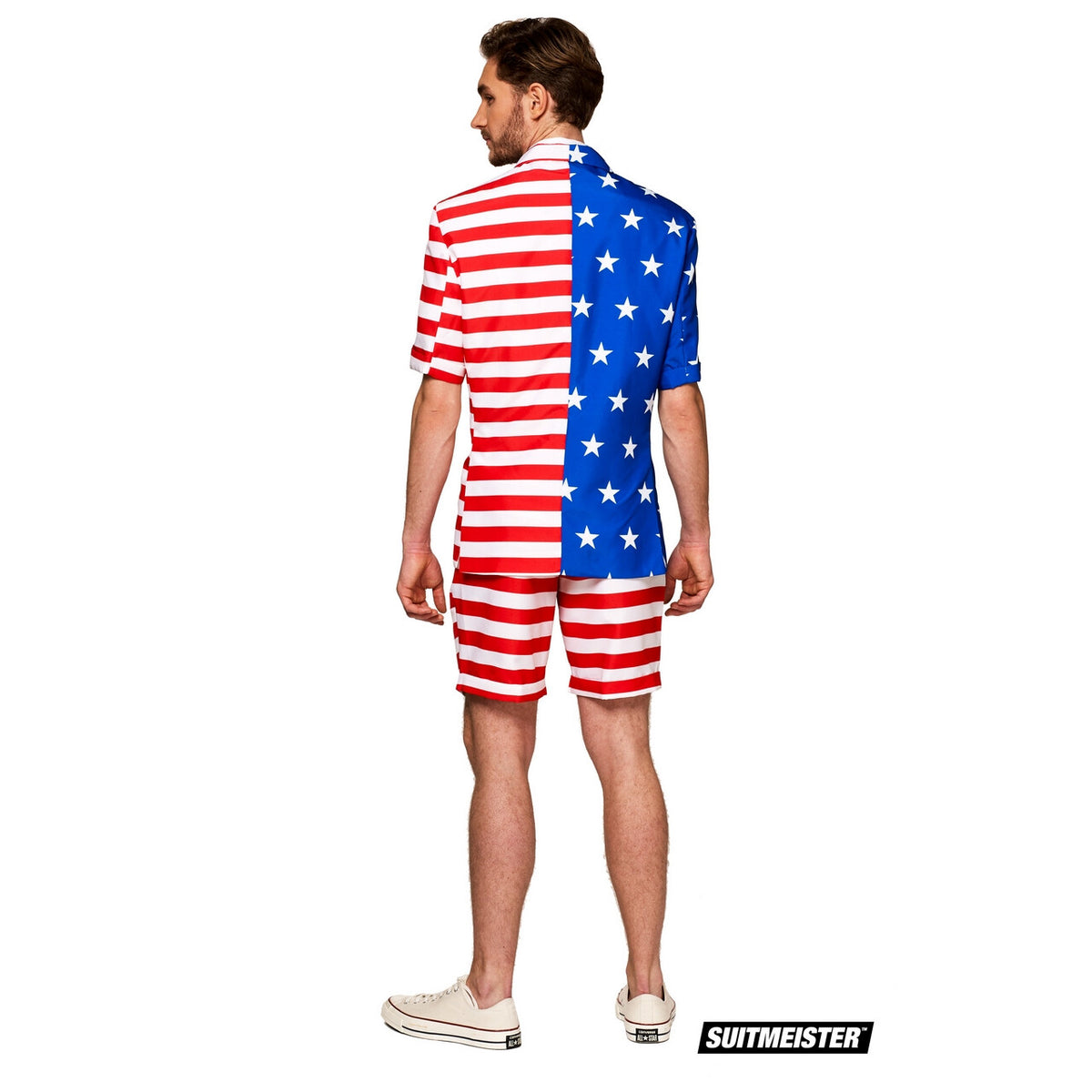 Op deze afbeelding zie je een Kostuums, van het merk Suitmeister. America First Vlag Verenigde Staten USA Zomer Man Kostuum
