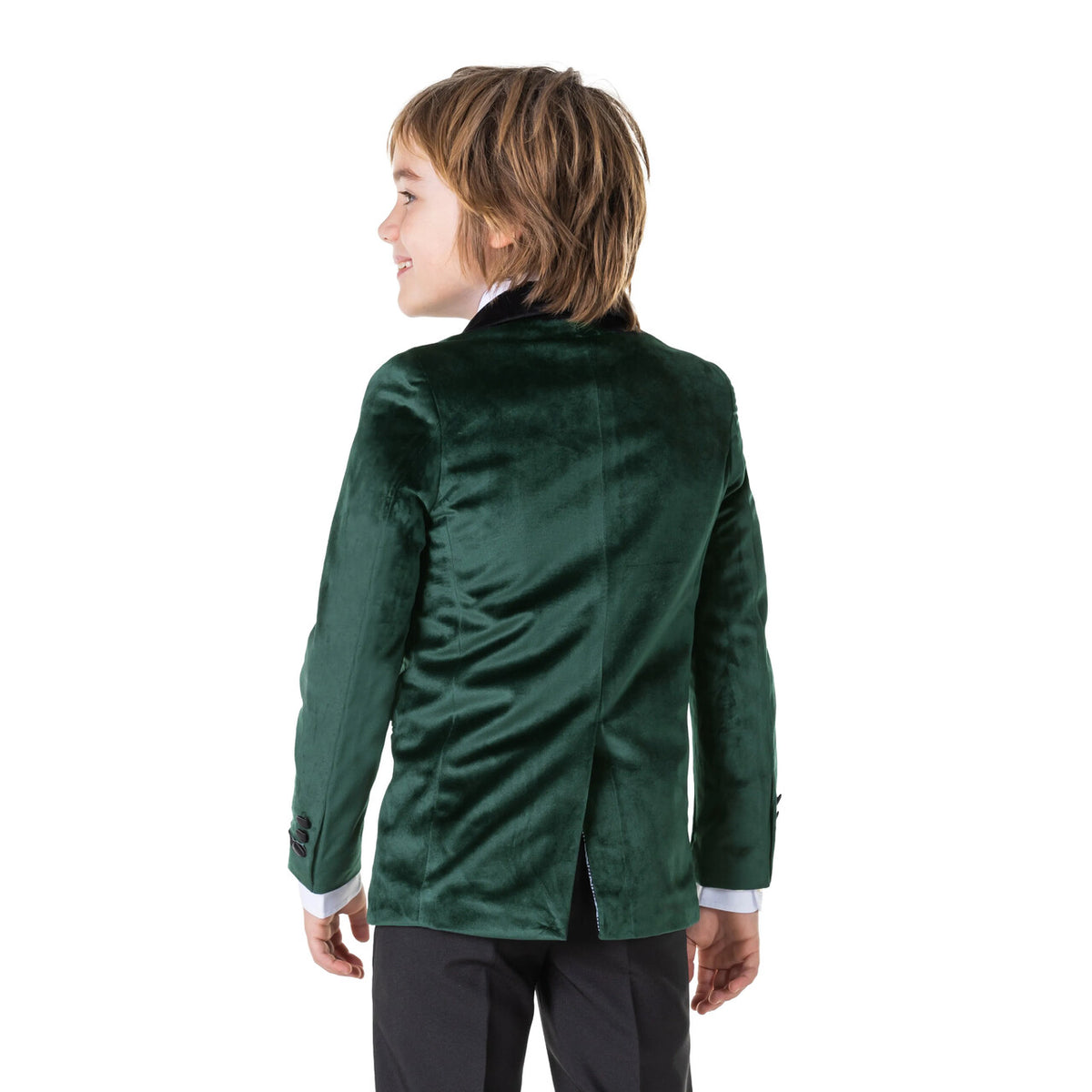 Op deze afbeelding zie je een Kostuums, van het merk Opposuits. Boys Gala Jas Groen Jongen