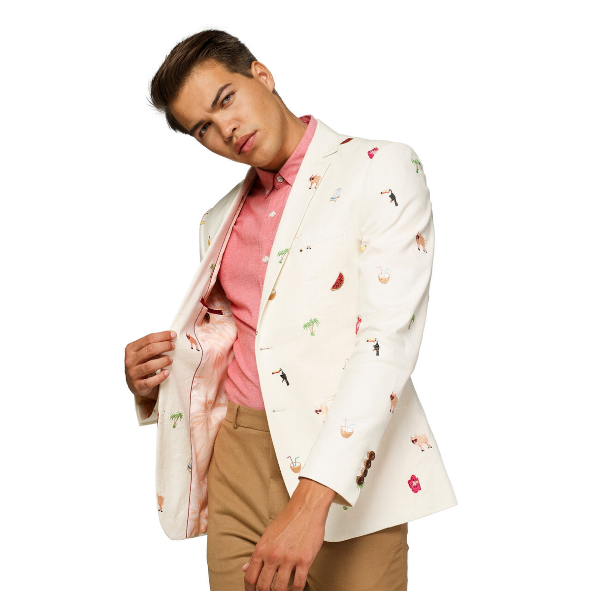 Op deze afbeelding zie je een Kostuums, van het merk Opposuits. Tropical Summer Icons Festival Party Man