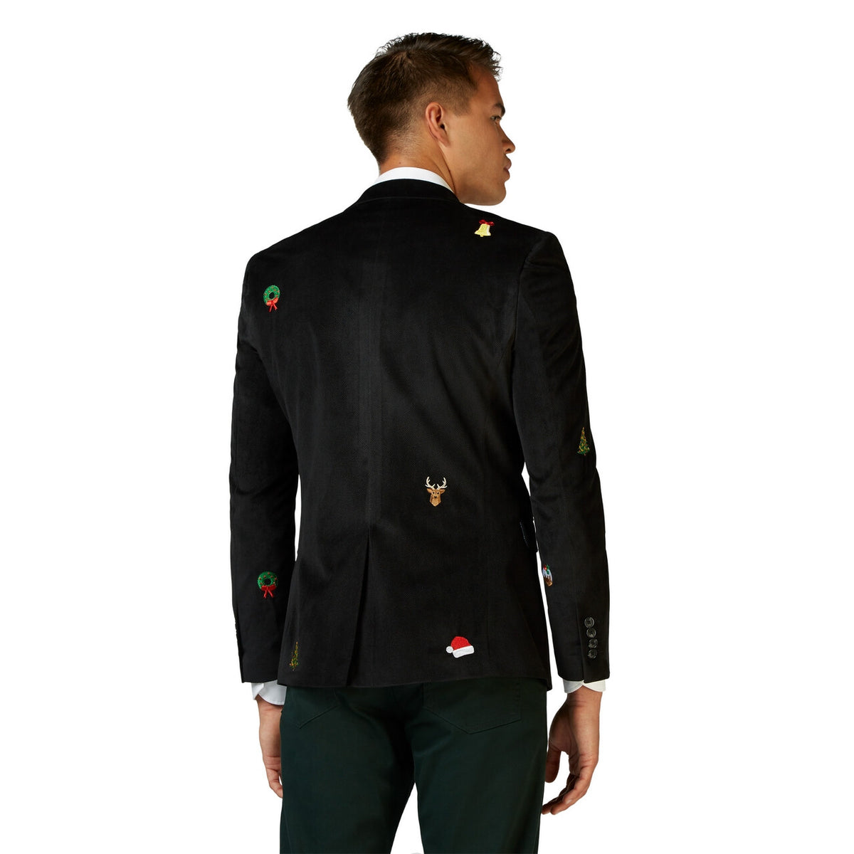 Op deze afbeelding zie je een Kostuums, van het merk Opposuits. Christmas X-Mas Icons Favorite Zwart Man