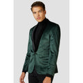 Veste De Gala Élégante Vert Foncé Homme