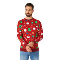 Grand Pull Moche De Noël Rouge Homme