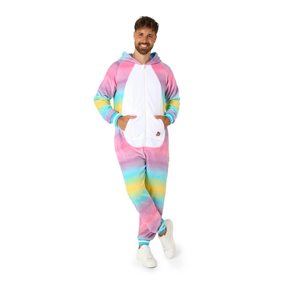 Op deze afbeelding zie je een Kostuums, van het merk Opposuits. Unicorn Sleepover Onesie Kostuum
