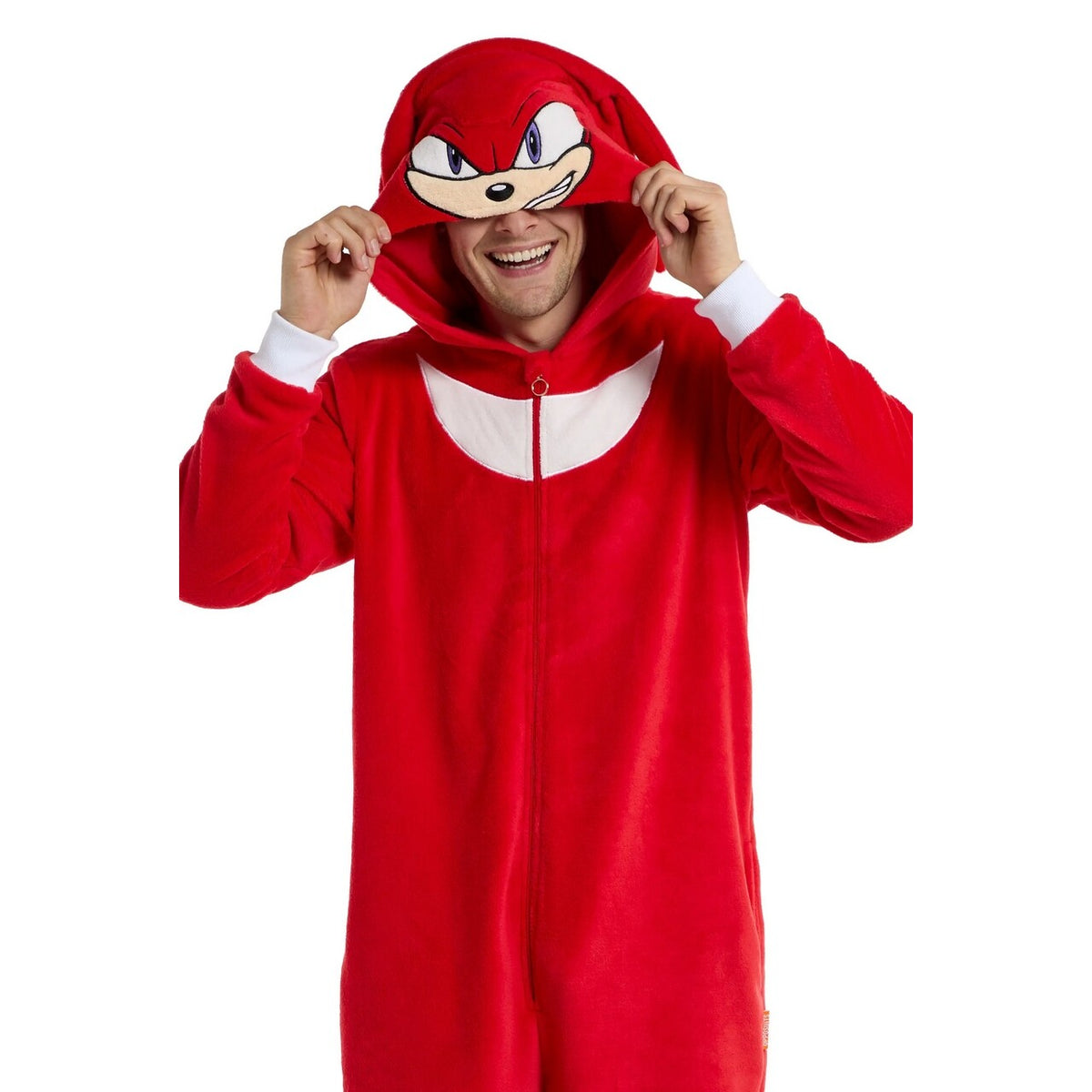 Op deze afbeelding zie je een Kostuums, van het merk Opposuits. Knuckles Relax Onesie Man Kostuum