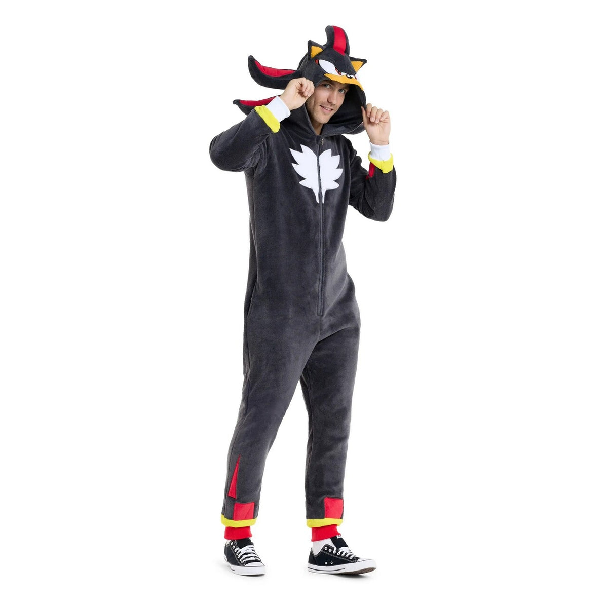 Op deze afbeelding zie je een Kostuums, van het merk Opposuits. Shadow Relax Onesie Man Kostuum