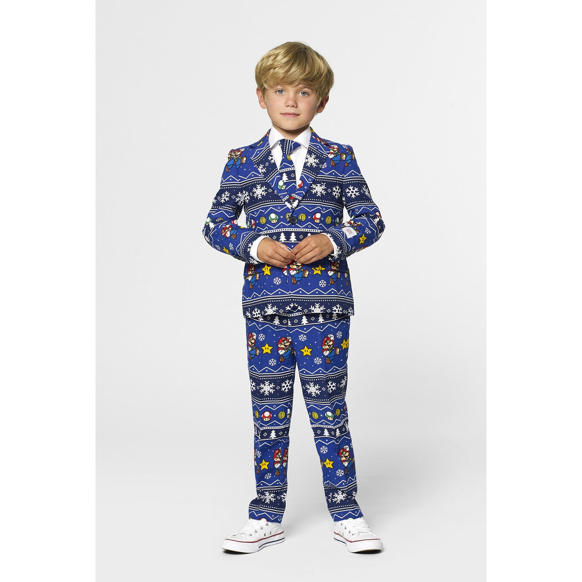 Op deze afbeelding zie je een Kostuums, van het merk Opposuits. Jongens Lets Go Play Merry Mario™ Kostuum