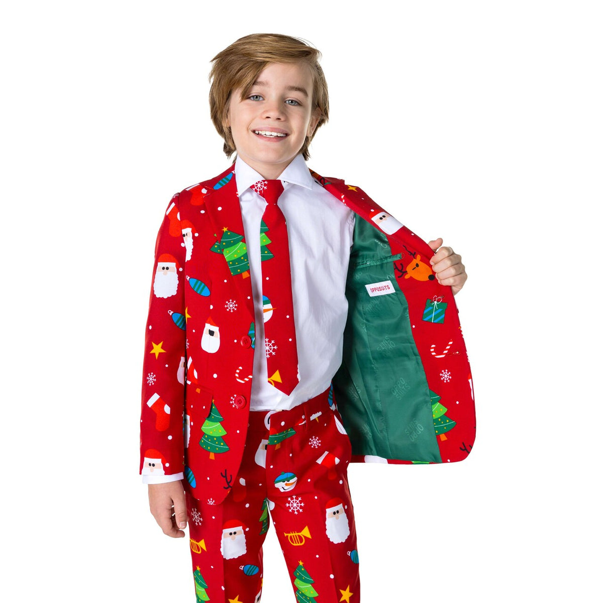 Op deze afbeelding zie je een Kostuums, van het merk Opposuits. Boys Festivity Red Jongen Kostuum