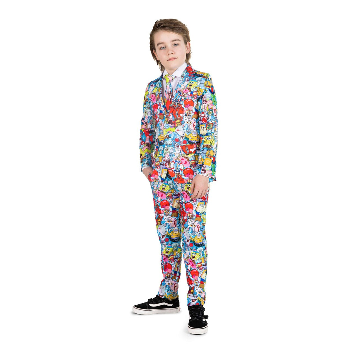 Op deze afbeelding zie je een Kostuums, van het merk Opposuits. Boys Spongebob™ Frenzy Jongen Kostuum