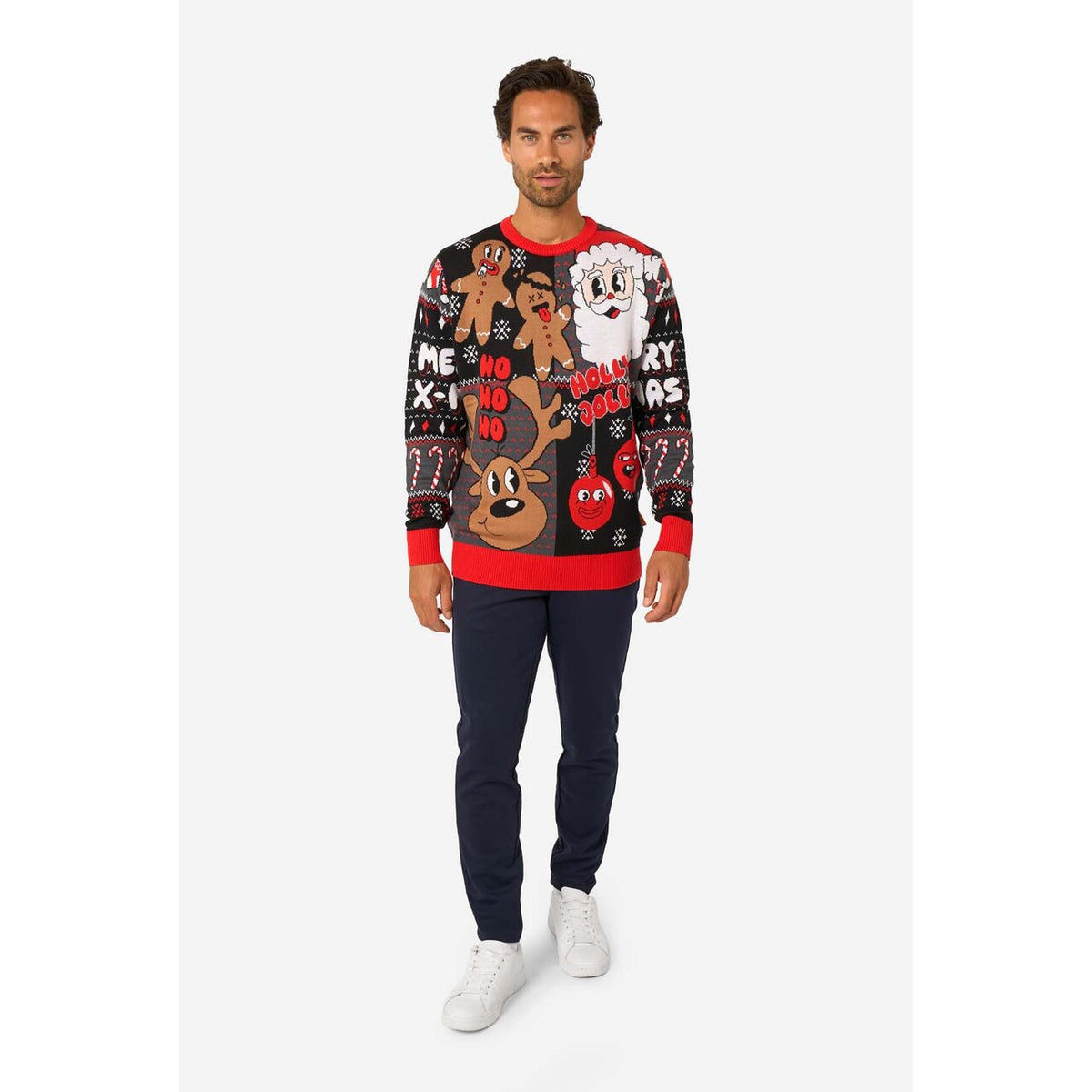 Op deze afbeelding zie je een Kostuums, van het merk Opposuits. Merry Jinglejoy Christmas Sweater Man