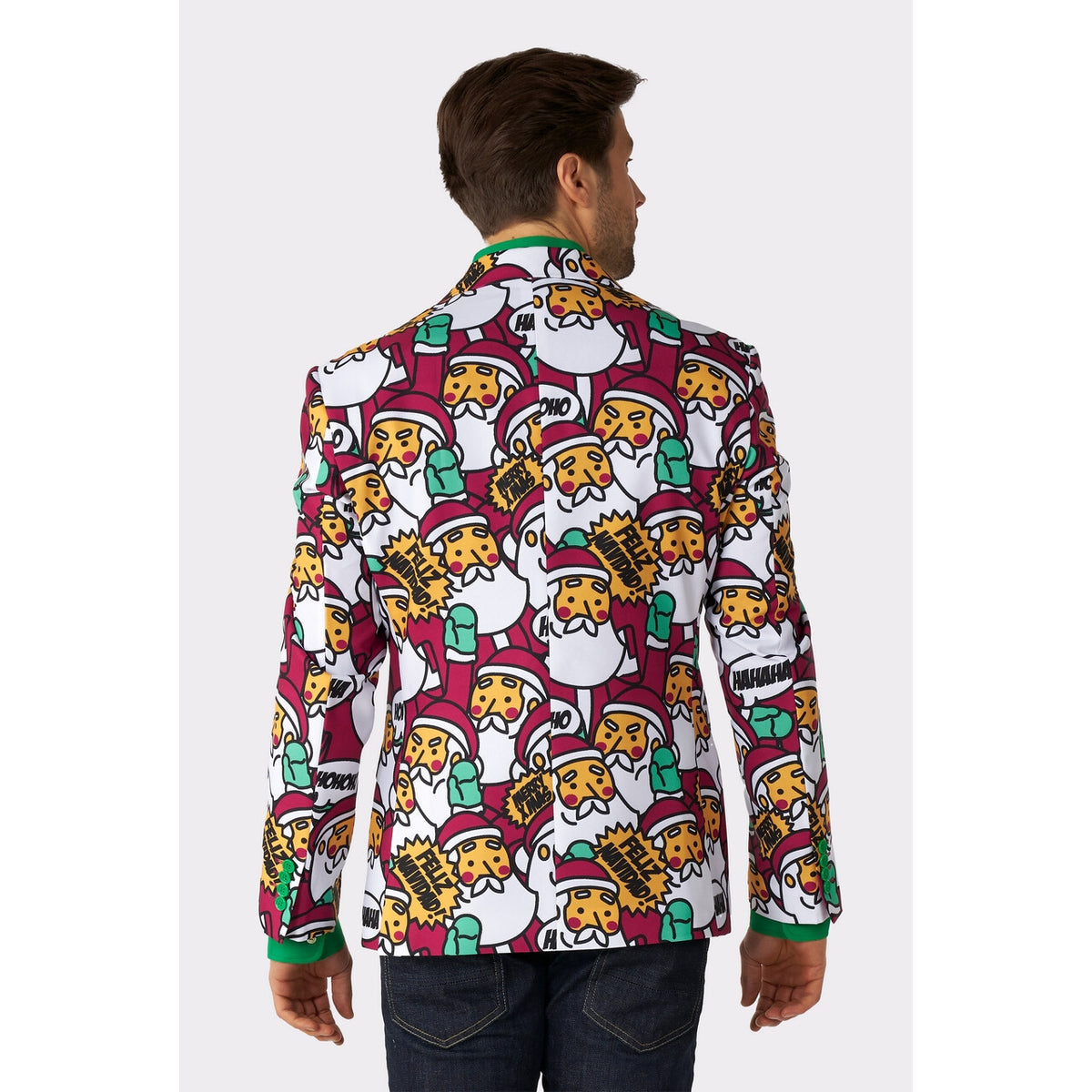 Op deze afbeelding zie je een Kostuums, van het merk Opposuits. Cool Claus Cartoon Colbert Man