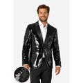 Brillant Paillettes Noires Homme