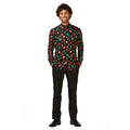 Chemise Noire Avec Motifs De Noël Et Cadeaux Homme