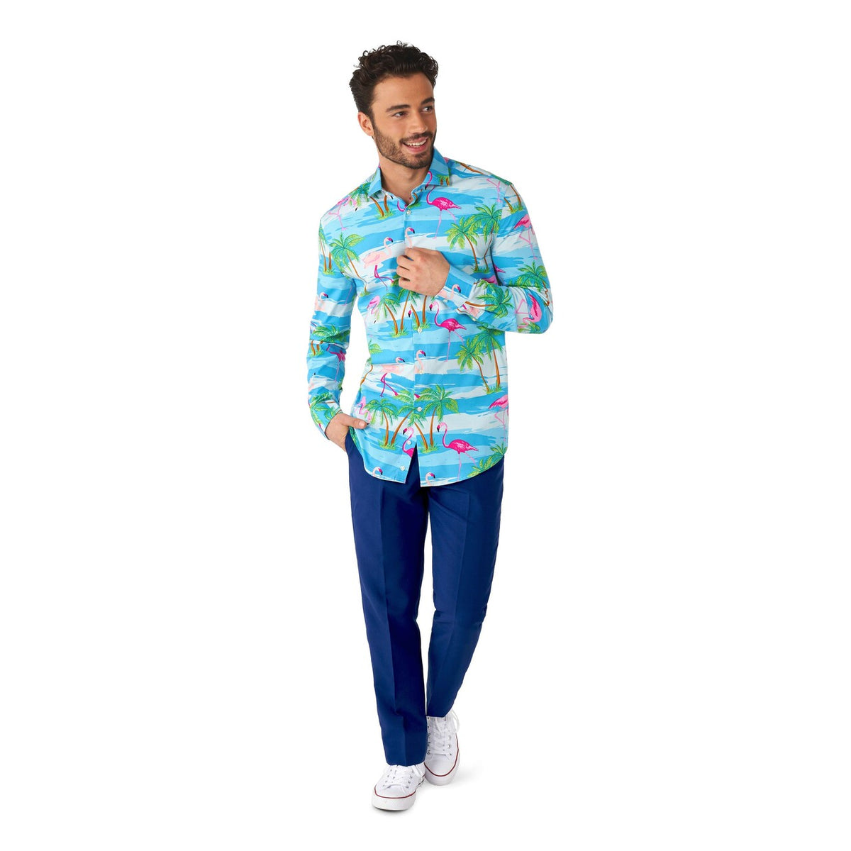 Op deze afbeelding zie je een Kostuums, van het merk Opposuits. Shirt Ls Flaminguy Man